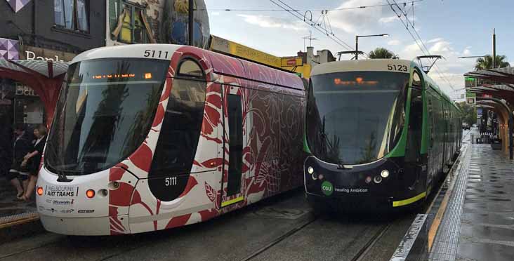 Yarra Trams Citadis 5111 & Art tram 5123 CGU